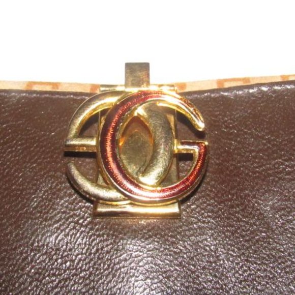 RARE Gucci Brown Square G Logo Print Suede Leather - Picture 10 of 12